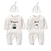 culbutomind Baby Zwillinge Strampler Body Junge Mädchen Tomaten Senf Baby Strampler Jungen Mädchen 2er Set Und Hut(qot ketchup qot mustard 9m)
