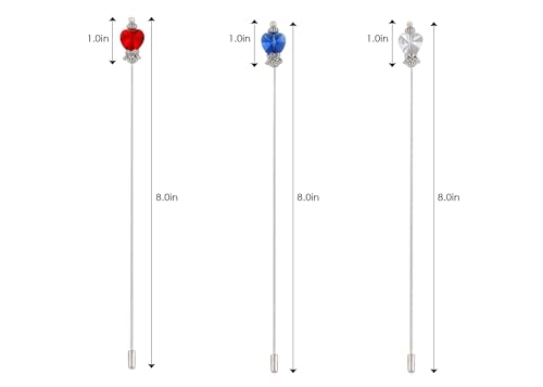 Image of Alilang Classic Vintage 3Pcs Hat Brooch Pin Set with Rhinestone and Pearl Accents for Scarves and Hats Lapel Pin Accessories