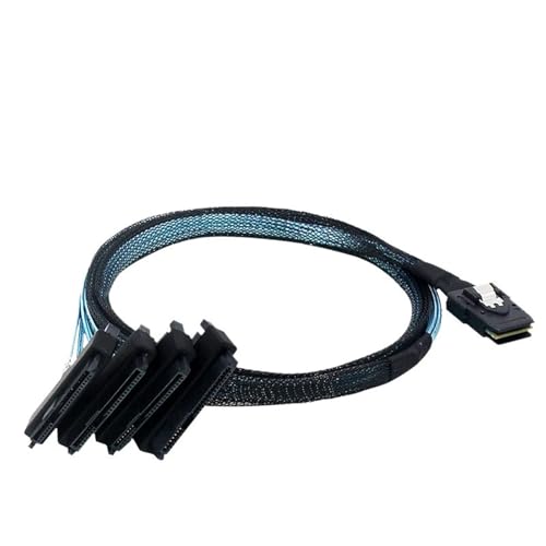 S/AS Cable Internal 36Pin Mini SFF-8087 Host to 4 SFF-8482 SATA Power 1m miniatura 4