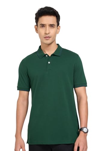 Image of Peregrine by Pantaloons Men's Solid Slim Fit Polo Shirt
