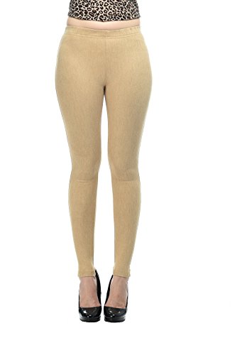 Image of Frenchtrendz Women's Slim Fit Mid Rise Stretchable Cotton Modal Spandex Jegging Pull On