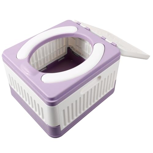 FRCOLOR Emergency Potty Travel Urinal for Boys and Girls Folding Portable Toilet Box Camping Toilet Car Toilet Container Multi-use Storage Box