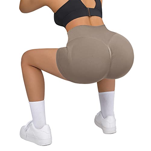 Image of SUUKSESS Women Seamless Booty Shorts Butt Lifting High Waisted Workout 3 inch