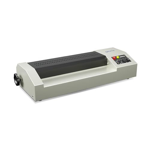Image of Geonix A3 Professional Lamination /Laminating Machine Hot & Cold, Jam Release | 4-Roller | 3-Min Fast Warm-Up | 330mm Width | Quiet & Portable Design | (Photos ID,I-Card,Documents,Certificate) (White)