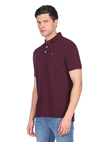Image of Arrow Men's Solid Regular Fit Polo Shirt