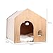 Wood Dog Crate Portable Dog Crate Dog House Eco Friendly All Year Round Ventilated for Easy Installation Suitable for Small and Medium Sized Dogs 4 Colours(Beige)