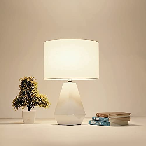 Lampe de table design en résine et tissu noble E27 éclairage bureau