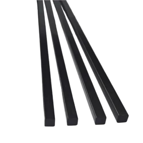 4pcs Solid Square Carbon Fiber Rod, 500mm Long Reinforcement Rod, 2×2mm 3×3mm 4×4mm 5×5mm Black Square Carbon Fiber Bar(2x2x500mm)