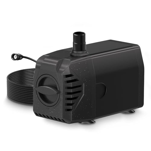 POPOSOAP Black Water Pump Fountain Pump with 17FT Power Cord,Suitable for 25W/30W/35W