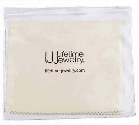 LIFETIME JEWELRYPolishing Cloth New and Improved Professional Cleaner for Gold or Rhodium Plated Jewelry Comes in Plastic Storage Pouch 5 x 6 Inches