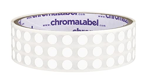 Chromalabel 1/4" Permanent Black And White Dot Bundle #TOP2