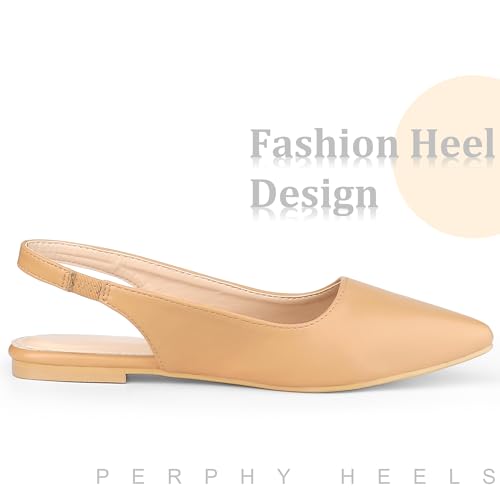 Perphy Pointed Toe Slingback Flats Pumps for Women4