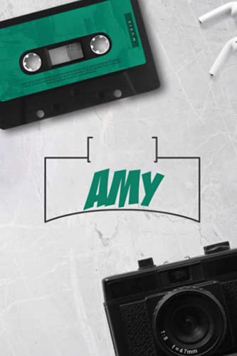 Amy: Vintage Custom Personalized Name Amy Notebook, Diary, Journal - Retro Birthday, 120 page, Lined, 6x9