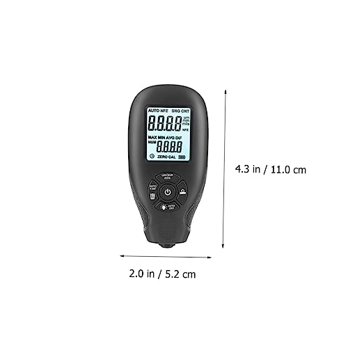 Medidor digital de espesor de pintura para automóvil Zerodeko, rango 0-2000 μm, resolución 0,01 mm, carcasa de ABS miniatura 2