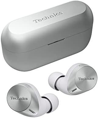 Technics EAH-AZ60M2ES Auriculares Inalámbricos Cancelación De Ruido, Bluetooth Multipunto 3 Dispositivos, Cómodos Intraurales, Carga Inalambrica, Plateado