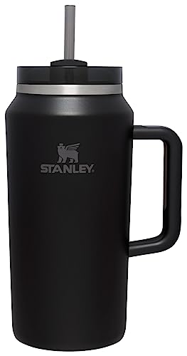 Image of STANLEY Quencher H2.0 Tumbler with Handle & Straw 64 oz | Flowstate 3-Position Lid | Large Capacity for Travel & Sports | Insulated Stainless Steel Cup | BPA-Free | Black