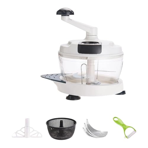 OAEPG Robot culinaire manuel multi-usage hachoir à viande hachoir légumes équipé de 402 en acier et séparateur blanc d'oeufs Robot de cuisine manuel rapide