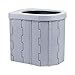 Luzhengyang Portable Folding Toilet for Camping & Travel | Easy Setup, No Cleaning Needed | Multi-Functional Commode for Adults & Kids - Grey