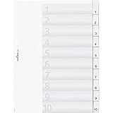 Werkstoff: Hartfolie Durable 682119 Register A4 (mit umschweißten Taben) 10tlg., 1 Stück transparent
