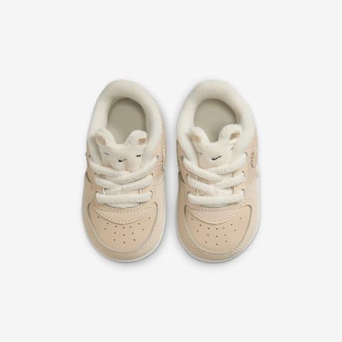 Nike Force 1 SE Baby Crib Booties (FZ4515-100, Sanddrift/Sail/Dark Raisin/Pale Ivory)4