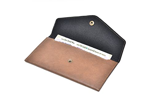 Image of YOUR GIFT STUDIO : Classy Minimal Clutch + Men's Wallet | Couple Gifts (Brown)