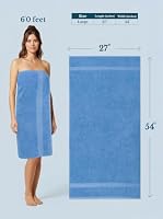 Utopia Towels 4er-Pack Badetücher Set, 69 x 137 cm, Elektroblau – Ansicht 3