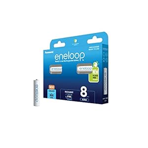 Panasonic eneloop, Ready-to-Use Ni-MH Akku, AAA/Micro, 8er-Pack, verbesserte Kapazität: min. 800 mAh, 2100 Ladezyklen…