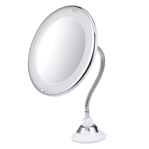 Miroir de maquillage LED flexible grossissant pour table - 2