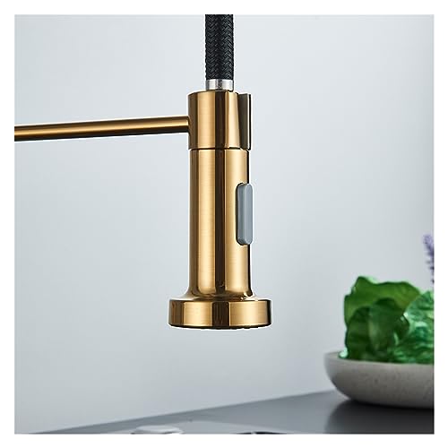 Mitigeur eau chaude froide or brossé pour une cuisine familiale chic - 6