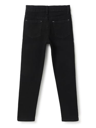 Image of Tales & Stories Boys Slim Fit Denim Jeans | 5-Pocket Stylish Mid-Rise Pants| Durable Cotton Denim Lycra with Button Closure | Casual Wear