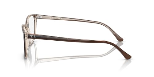 Image of Ray-Ban RX5418 Prescription Eyewear Frames, Brown On Transparent Light Brown /Demo Lens, 56 mm