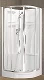Novellini New Holiday R90 Standard 90x90 cm Cabina Doccia Multifunzione Curva 2 Ante Scorrevoli e 2 Fisse Angolo Sinistro Destro Miscelatore Meccanico Vetro Trasparente Profilo Silver Altezza 206 cm