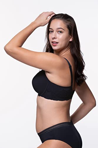 Dorina D17165A-V00 Curve Adele Women’S Full Coverage Cup Light Padded Underwire T Shirt Demi Bra For Women Everyday Plus Sizes C To G Cups thumb #3