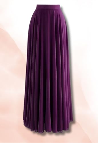 Image of Women's Full Length Georgette Long Skirt- Lehenga with 8 Meters Maxi Flare