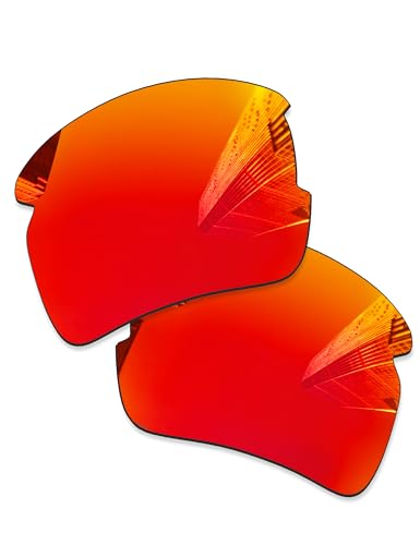 Image of 4 Pairs Ploarized Replacement Lenses for Oakley Flak 2.0 XL OO9188 Sunglasses - Black + Silver Titanium + Ice Blue + Fire Red