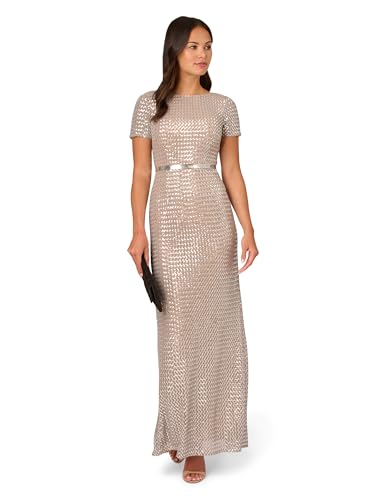 Adrianna Papell Women's Column Sequin Gown4