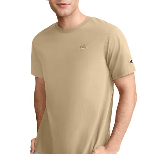 Champion Men's Classic T-Shirt, C Logo (Big & Tall), Western Khaki, Medium3