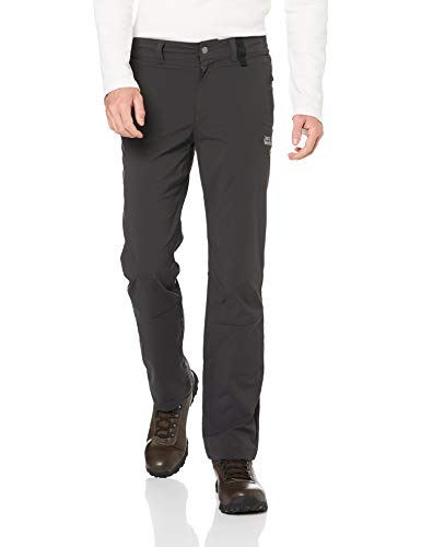 Jack Wolfskin Men's Activate Light Men's Soft Shell Hiking Pants 100% Pfc Free,Phantom