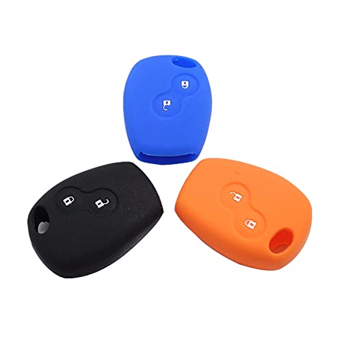 Happyit Car Key Case Cover Silicone for Renault 2 buttons Kangoo Scenic Megane Sandero Captur Twingo Modus Remote Control Cover (orange) - Image 3