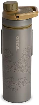 GRAYL UltraPress Titanium 16.9 oz Water Purifier & Filter Bottle ...