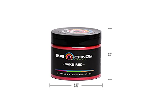 Eye Candy Premium Mica Powder Pigment “Baku Red” (50G) Multipurpose Diy Arts And Crafts Additive | Natural Bath Bombs, Resin, Paint, Epoxy, Soap, Nail Polish, Lip Balm (Baku Red, 50G) #TOP6