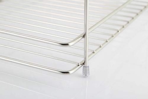 collapsible Dish Drying Rack,Adjustable Over The Sink Dish Drainer,Dish Rack in Sink or On Counter with Utensil Silverware Storage Holder, Rustproof Stainless Steel