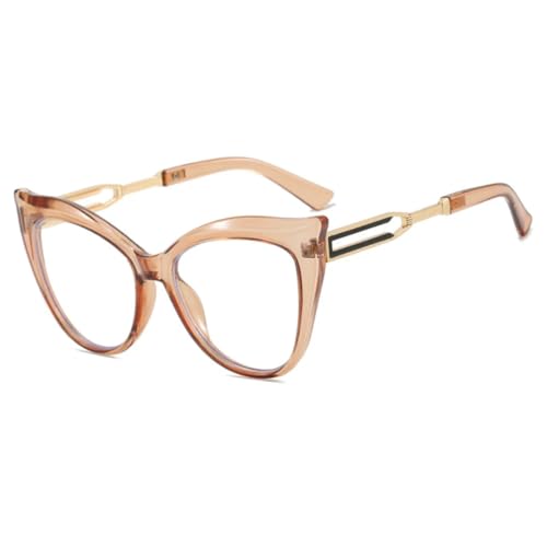 Lunettes de soleil œil de chat femmes UV400 vintage dégradé transparent marron