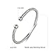 Better Jewelry Ball Solid .925 Sterling Silver Thick West Indian Bangle, 1 piece