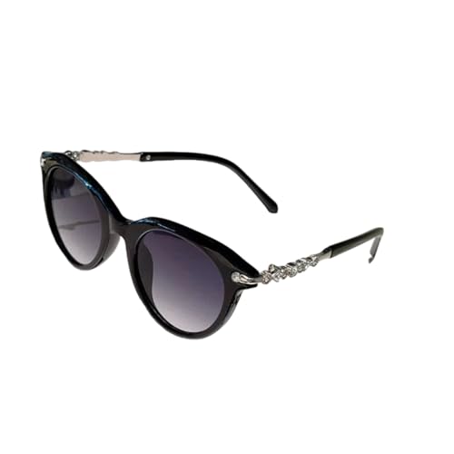 Lunettes de soleil rondes contre l'éblouissement look luxe dégradé femme