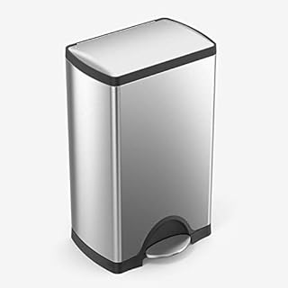 simplehuman Rectangular Step Trash Can, Stainless Steel, 38 L / 10 Gal