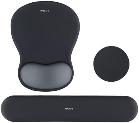 MOSISO Wrist Rest Support For Mouse Pad&Keyboard Set, Circle Curved Ergonomic Mousepad&Coaster Non-Slip Base Home/Office Pain Relief&Easy Typing Pad With Soft Cloth&Silicone Lining, Olive Green - View #8