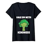 Photo Gallery donna funny food vegetable minimalist simple quote kale maglietta con collo a v Photo Gallery donna funny food vegetable minimalist simple quote kale maglietta con collo a v