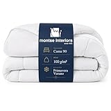 Montse Interiors Edredon Cama 90 | Relleno nordico 150x220 Primavera-Verano 100gr | 100% Microfibra Transpirable y Lavable