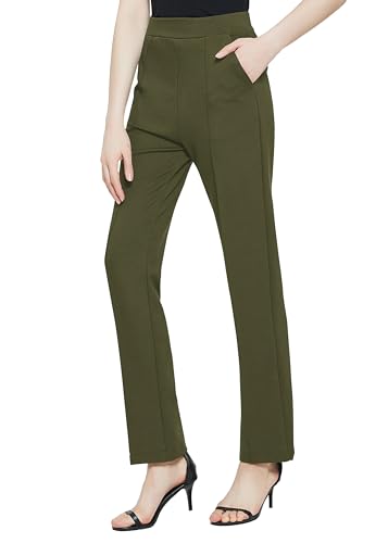 Urban CoCo Women's Yoga Dress Pants Stretchy Casual Slacks Straight Leg Work Pants with Pockets2
